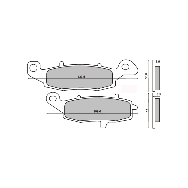  Organic Brake Pads Kawasaki Zr-7 Brake Pads RMS