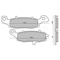  Organic Brake Pads Kawasaki Zr-7 Brake Pads RMS