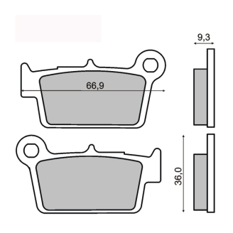  Organic Brake Pads Yamaha Yz 125cc Brake Pads RMS