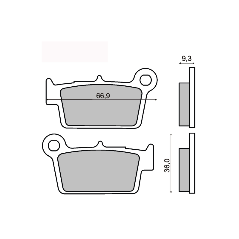 Organic Brake Pads Yamaha Yz 125cc Brake Pads RMS