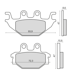 Pastiglie Freno Organiche Kymco Kxr 250cc Pastillas de freno RMS