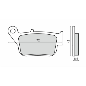 Organic Brake Pads Yamaha YP250R X-Max Brake Pads RMS