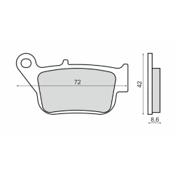  Organic Brake Pads Yamaha YP250R X-Max Brake Pads RMS