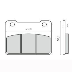 Sinter-Tech Brake Pads Sintered Sym Maxsym 400cc Brake Pads RMS
