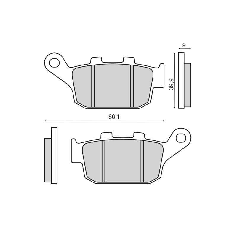  Organic Brake Pads Honda X-Adv 750 Brake Pads RMS