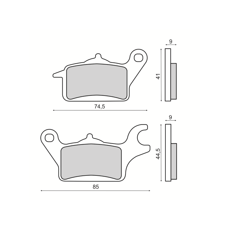 Pastiglie Freno Organiche Yamaha Tricity 125 Pastillas de freno RMS