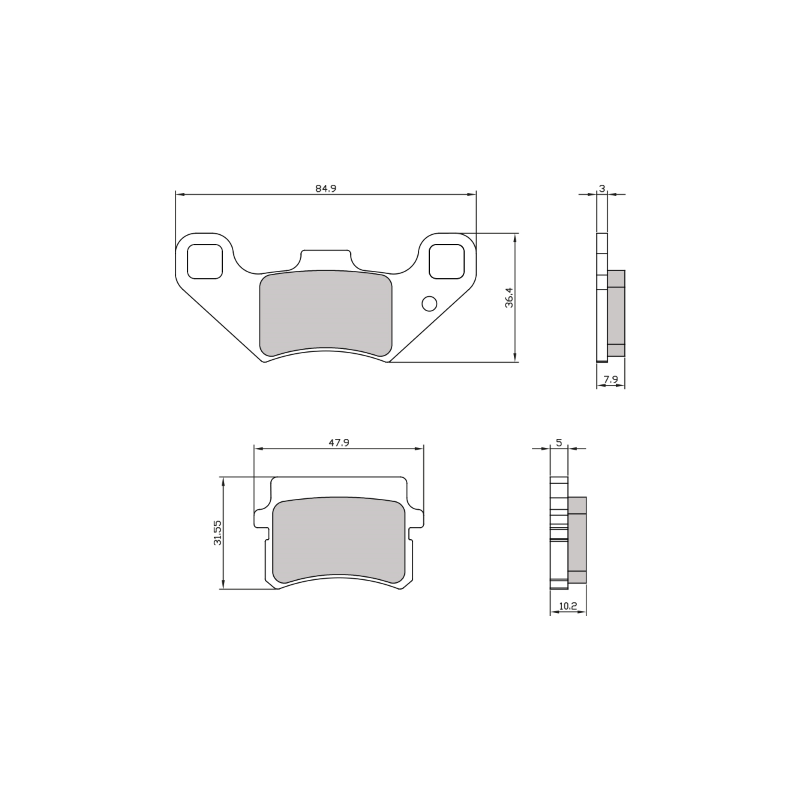 Pastiglie Freno Organiche Govecs S1.5 Pastillas de freno RMS