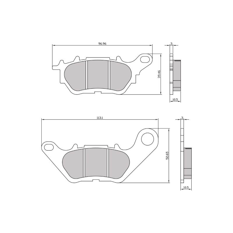 Pastiglie Freno Sinter-Tech Yamaha R3 Plaquettes de frein RMS
