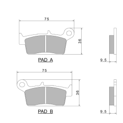 Nissin Brake Pads A0170 Premium Semi-Metallic - 2P-219NS Brake Pads Nissin