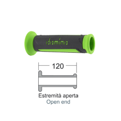 Manopole Domino Turismo Antracite/Verde Manopole Domino