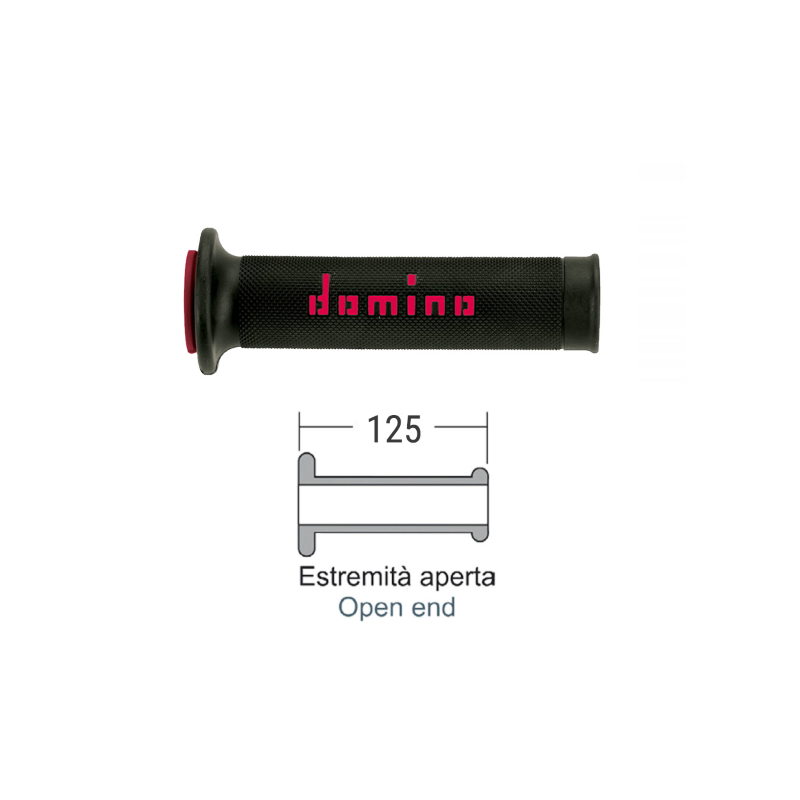 Domino Black/Red Road Grips Grips Domino