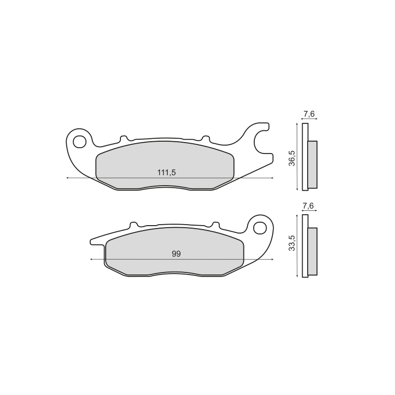 Pastiglie Freno Organiche Honda Cbr 125R Pastillas de freno RMS