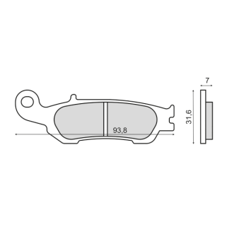 Organic Brake Pads Yamaha Yz 125cc Brake Pads RMS