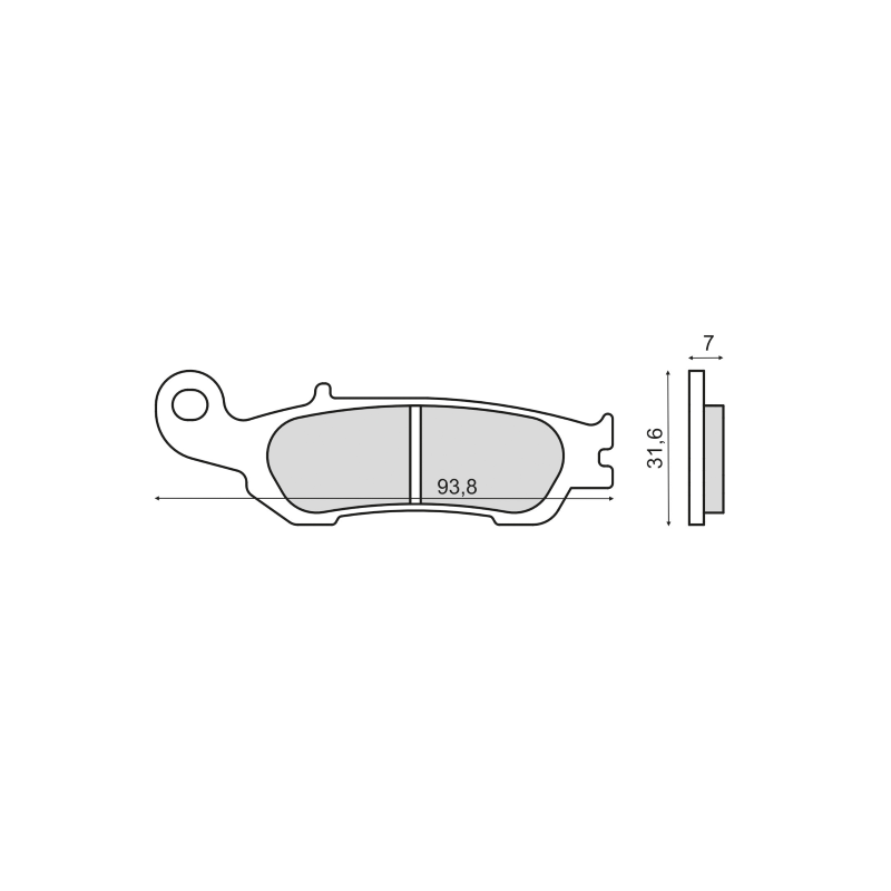 Pastiglie Freno Organiche Yamaha Yz 125cc Pastiglie Freno RMS