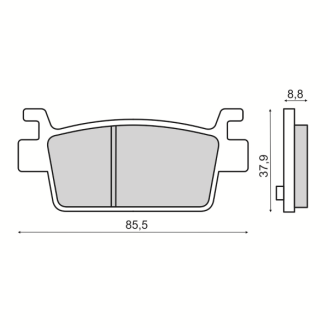 Sinter-Tech Brake Pads Kymco Ak 550 Brake Pads RMS