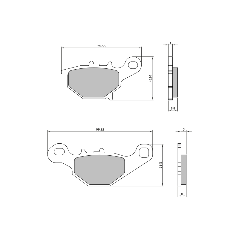 Sinter-Tech Brake Pads Suzuki Rm 85 Brake Pads RMS