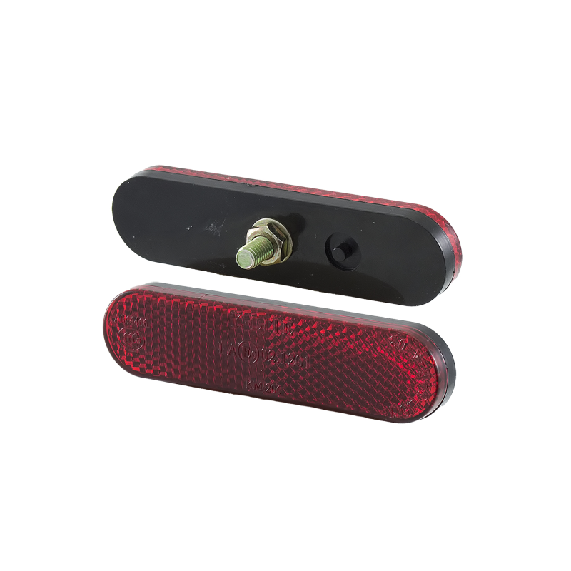 Catadiottro Stondato Rosso - Con Vite Catadiottri RMS