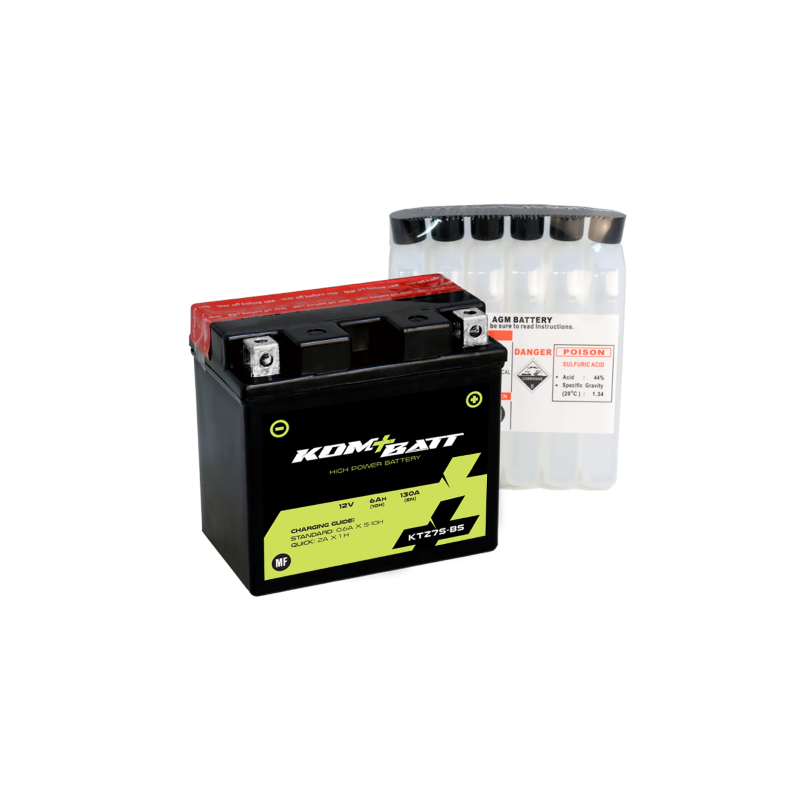 Kombatt Battery Mf KTZ7S-Bs Lead-Acid Batteries Kombatt