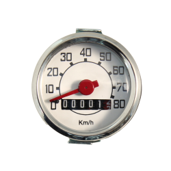  Classic Speedometer Piaggio Vespa 50cc Tondo 80KMH 190743 Odometers Rms Classic