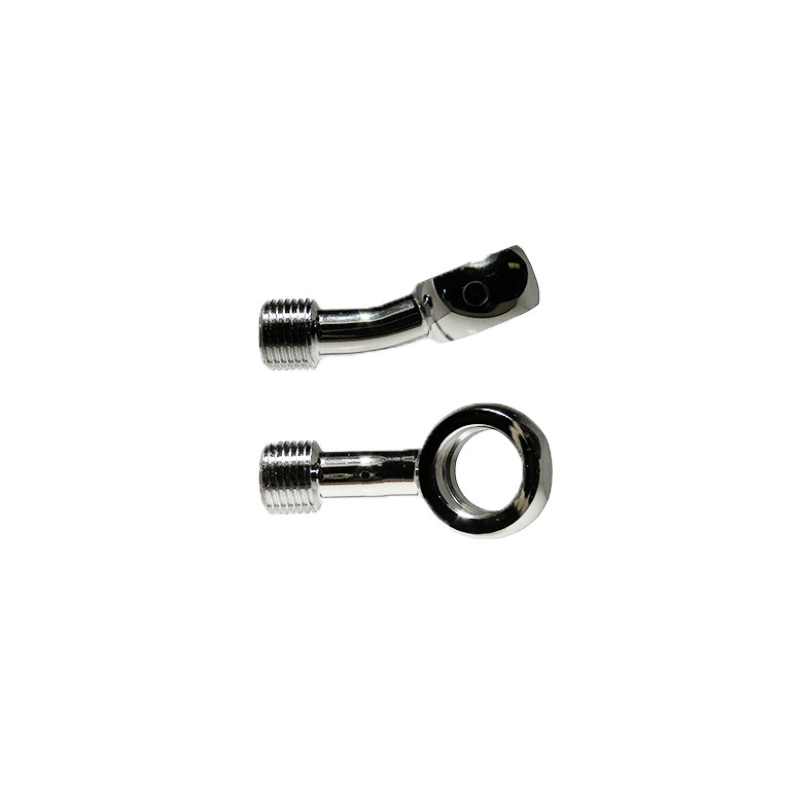 M10 20° Banjo, Chrome Braided Hose Kits Evok