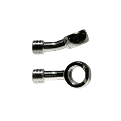 M10 20° Banjo, Chrome Braided Hose Kits Evok