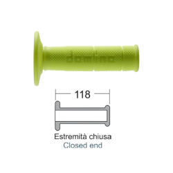Domino Grips Cross-Enduro Yellow Fluo Grips Domino