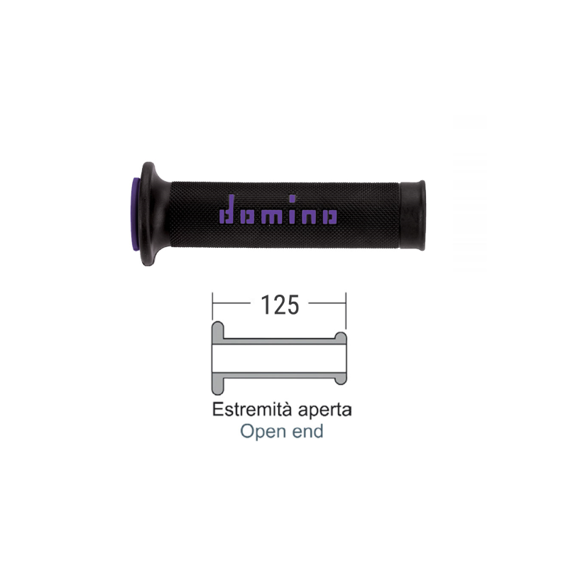 Manopole Domino Stradali Nero/Blu Puños Domino