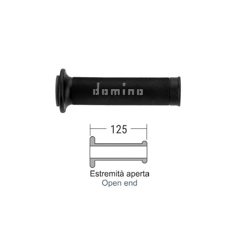 Domino Black/Grey Road Grips Grips Domino