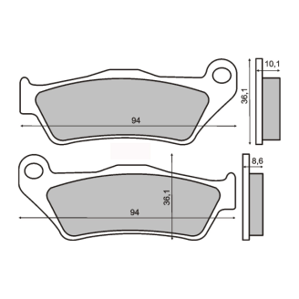 Sinter-Tech Brake Pads Bmw R850C Brake Pads RMS