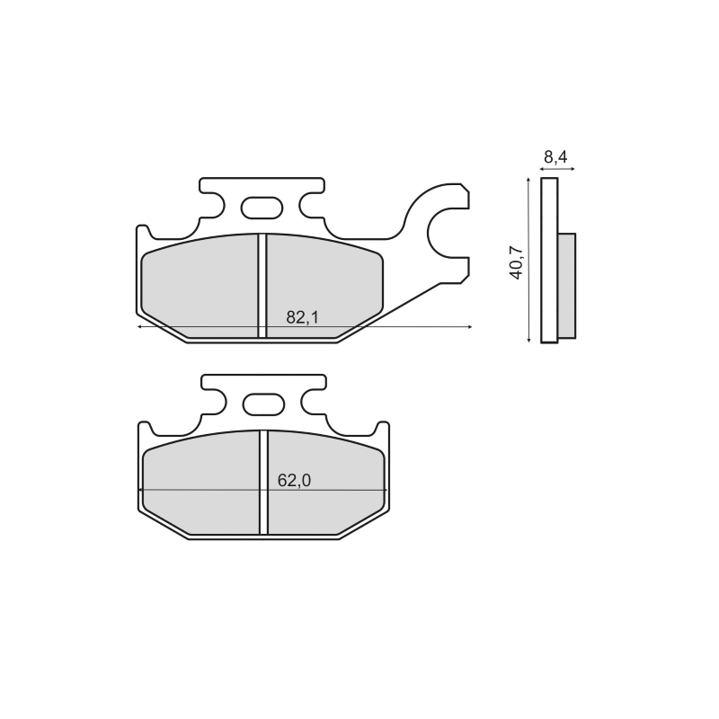  Organic Brake Pads Suzuki Atv Lt-A 450cc Brake Pads RMS