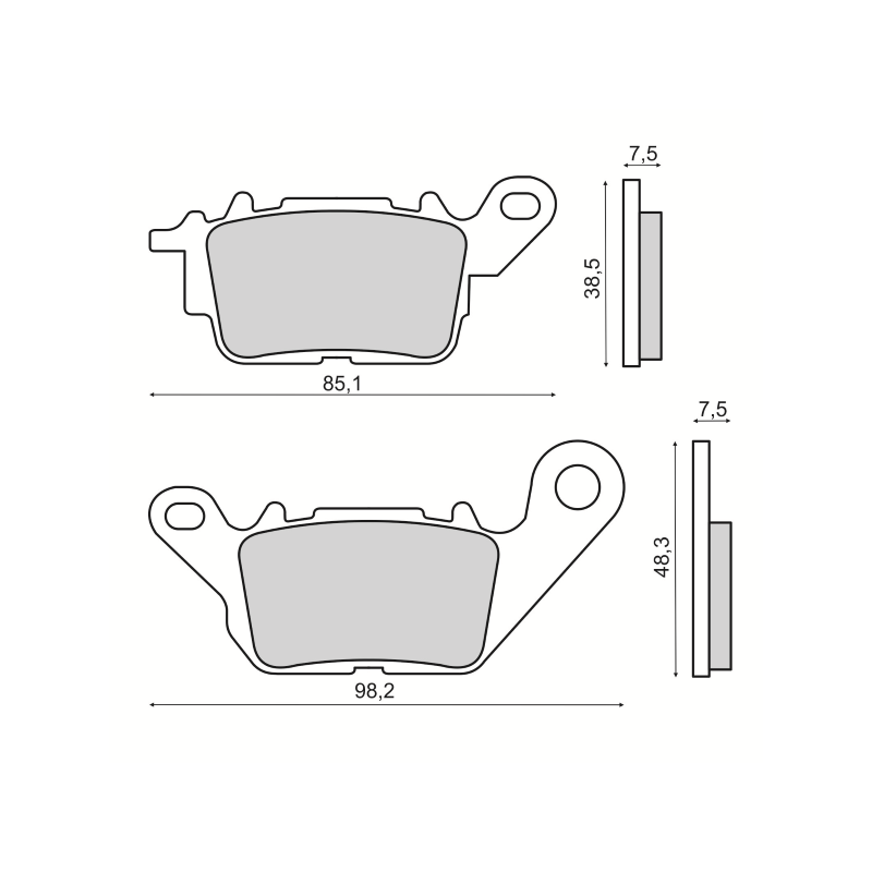Pastiglie Freno Organiche Yamaha N-Max 125/150 Plaquettes de frein RMS