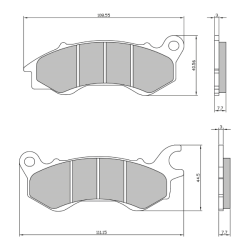  Organic Brake Pads Linhai Cygnus Brake Pads RMS