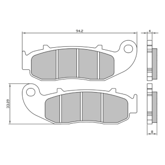 Sinter-Tech Brake Pads Fantic Enduro-Motard Brake Pads RMS