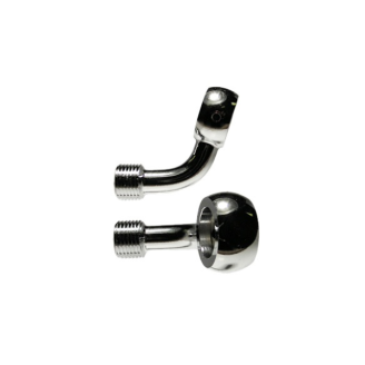 M10 75° Banjo, Chrome Braided Hose Kits Evok