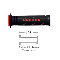 Domino Handle Grips mx2 Maxiscooter Black/Red Grips Domino