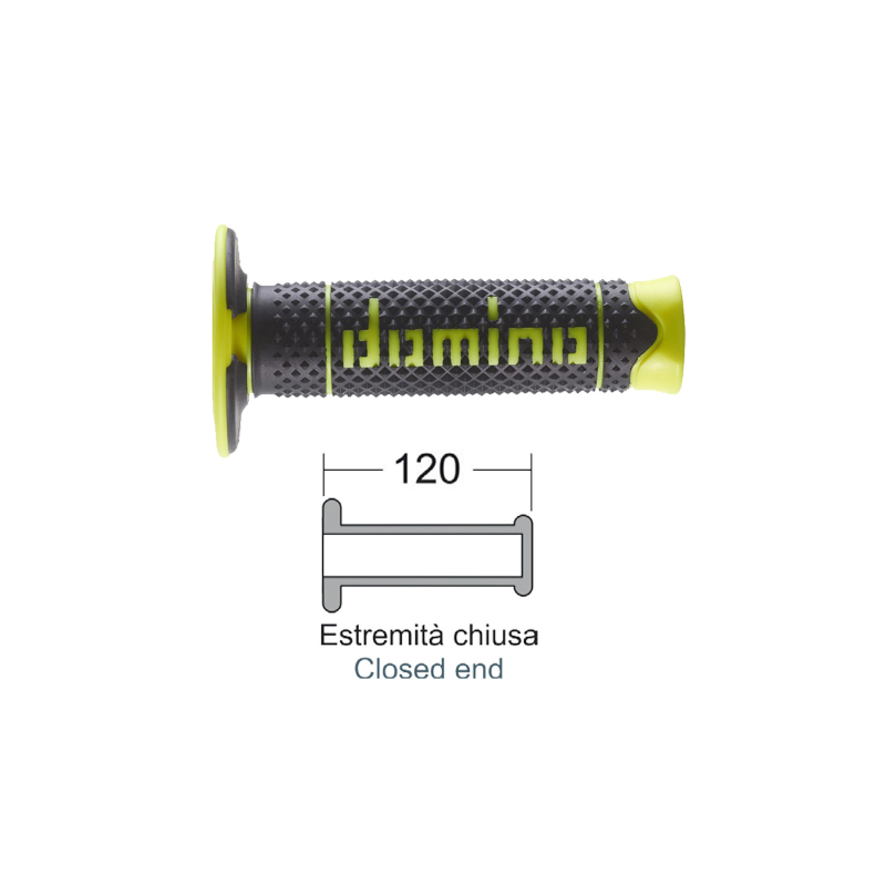 Manopole Domino Soft Hand Nero/Giallo Manopole Domino
