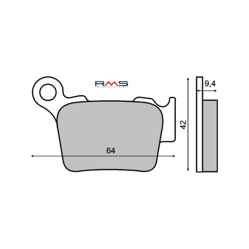 Pastiglie Freno Organiche Husqvarna Cr 125-250cc Pastillas de freno RMS