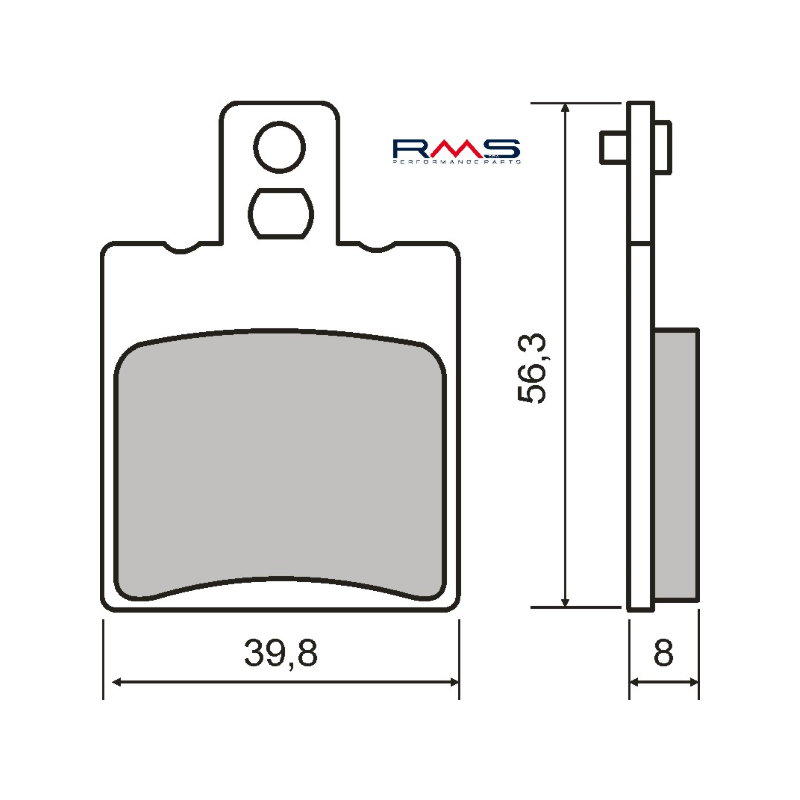  Organic Brake Pads Malaguti Ciak 125cc Brake Pads RMS