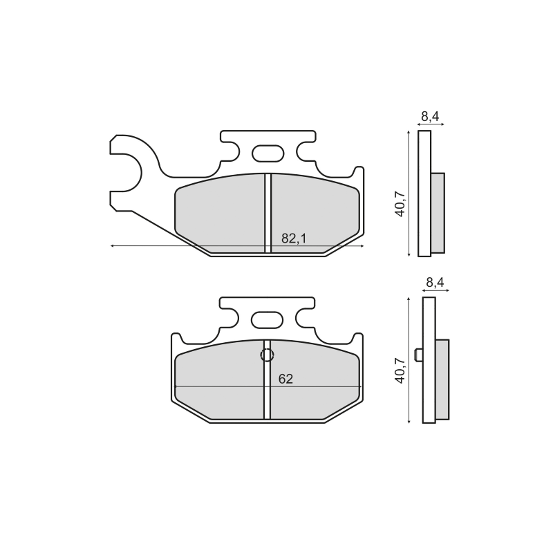 Pastiglie Freno Sinter-Tech Yamaha Yxr 660 Rhino 4x4 Pastillas de freno RMS