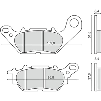 Sinter-Tech Brake Pads Mbk Xc 125 Brake Pads RMS