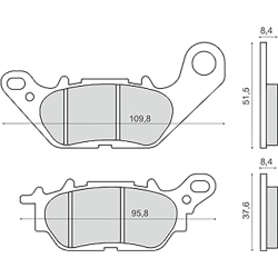 Pastiglie Freno Sinter-Tech Mbk Xc 125 Pastillas de freno RMS