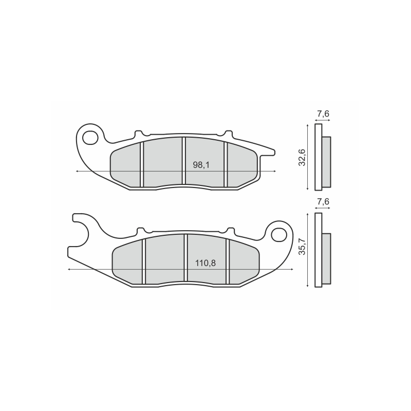 Sinter-Tech Brake Pads Honda Crf 250M Brake Pads RMS