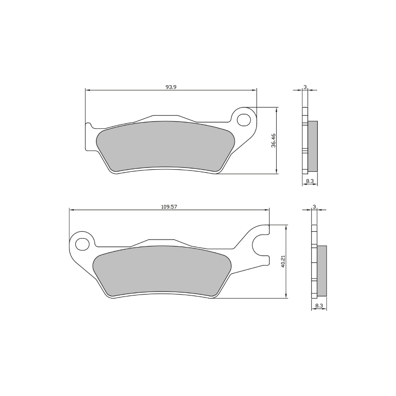 Sinter-Tech Brake Pads Suzuki Gsx-R 125 Brake Pads RMS