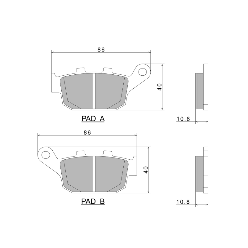 Pastiglie Freno Nissin A0041 Premium Semi-Metallic - 2P-204NS Pastiglie Freno Nissin