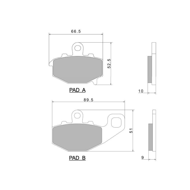 Nissin Brake Pads A0625 Premium Semi-Metallic - 2P-269NS Brake Pads Nissin