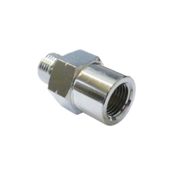 M10x1.25 Female Concave Adaptor, Chrome Braided Hose Kits Evok