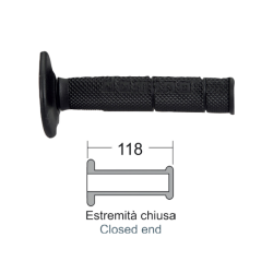 Manopole Domino Cross-Enduro Nere Manopole Domino