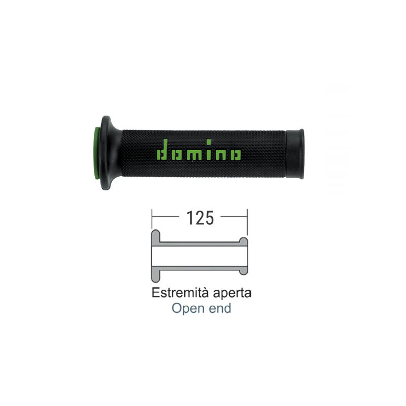 Domino Black/Green Road Grips Grips Domino