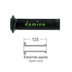 Domino Black/Green Road Grips Grips Domino