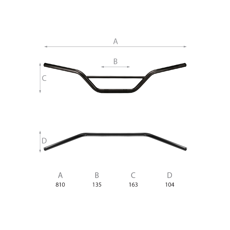 Manubrio Off-Road Domino L - 810mm Manubri Domino